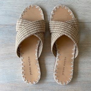 Jenni Kayne Raffia Crossover Sandal in natural